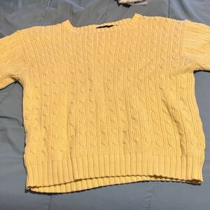 Ralph Lauren Sunny Yellow Cable Knit Sweater